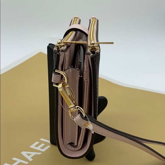 MICHAEL KORS LARGE DOUBLE ZIP WRISTLET BROWN MULTI - Picture 12 of 16